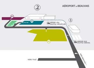 Cartina del terminale e aeroporto Parigi Beauvais (BVA)