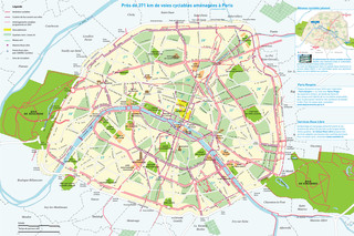 Cartina di Pista Ciclabile di Parigi