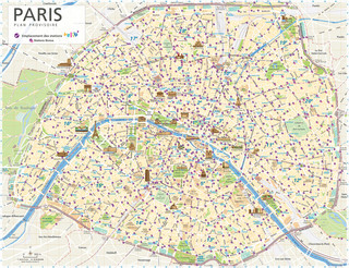 Cartina di Stazione Velib di Parigi