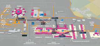 Cartina del terminale e aeroporto Roissy Charles de Gaulle (CDG)